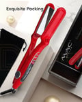 MAC STYLER HAIR STRAIGHTENERS 2IN1 RED PROFESSIONAL SALON IRON CURLING TONGS NEW