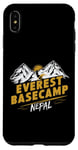 Coque pour iPhone XS Max Everest Basecamp Népal Mountain Lover Hiker Saying Everest