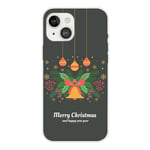 iPhone 13 Skal Flexibel Plast - Jul-tema - Merry Christmas - Mistel och Julklocka