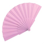 eBuyGB Folding Handheld Pretty Hand Fan Wedding Party Accessory Pocket Sized Fan For Wedding Gift, Party Favors, DIY Decoration, Summer Holidays, Home Décor , Pink