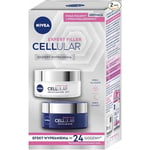 NIVEA 2 pack - Expert Filler Cellular Kit de Remplissage Crème de Jour et Crème de Nuit, 2 x 50 ml