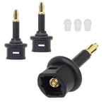 3.5mm Mini Toslink Adapter, Female to Jack Male Digital Adapter, Digital Fiber Optic Audio Coupler-3pcs