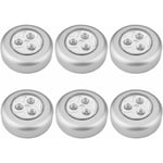 Självhäftande batteridrivna LED-lampor, självhäftande LED-nattlampa med 3 batterier/batteri för garderob/garderob/hylla/entré/kök/hall