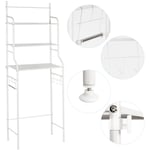 Sifree - Colonne de toilette,Meuble wc etagere de stockage pr Toilette, Salle bain Rack de stockage a trois couches - blanc