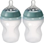 Tommee Tippee Closer to Nature Soft Feel Silicone Baby Bottles, 260 Ml,Pack of 2