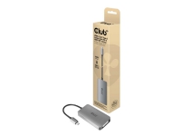 Club 3D - USB/DVI-kabel - dubbel länk - 24 pin USB-C (hane) till DVI-D (hona) - USB 3.2 Gen 1 - 24.5 cm - tumklämmor, stöd för 4K