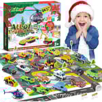 Adventskalender Barn 2023 Skönhet Vuxna Kinder Flickor 24 Stycken Olika Fordon Bil Leksaker Jul