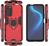 Coque Pour Huawei Honor X10 Housse, Support De Bague Pivotante Coque Pour Huawei Honor X10 5g Tel-An00 Tel-Tn00 Tel-An00a/Honor X10 Pro Coque Etui Cover Red
