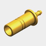 Whale Adapter Stem Adaptor, mässing, Quick Connect 15 mm (WS15) (utvändig) till 1/8" (3 mm) slang, mässingsfärgad, 1 styck
