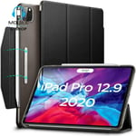 Ipad Pro 12.9 Inch 2020 4th Gen Case Trifold Smart Hard Back Cover With Clasp