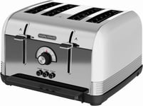 Morphy Richard 240332 4 Slice Wide Slot Toaster Stainless Steel in White