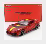 BURAGO 18-16915 FERRARI 812 COMPETIZIONE 2021 - ROSSO CORSA - ROUGE JAUNE - 1/18