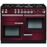 Rangemaster Professional Plus PROP110NGFCY/C 110cm Gas Range Cooker - Cranberry / Chrome - A+/A+ Rated