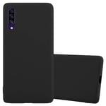 Cadorabo Case works with Samsung Galaxy A30s in CANDY BLACK - Shockproof and Scratch Resistant TPU Silicone Cover - Ultra Slim Protective Gel Shell Bumper Back Skin