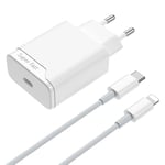 Chargeur Rapide Compatible avec iPhone 11 12 13 14 Pro Max/Plus/Mini SE, X, XS, XR, 8, 7, 25W USB C Adaptateur Secteur avec Cable de 1,5 m