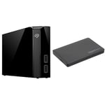 Seagate 8 TB Backup Plus Hub USB 3.0 Desktop 3.5 Inch External Hard Drive for PC and Mac with 2 Months Free Adobe Creative Cloud Photography Plan & Amazon Basics 2.5-inches SATA Hard Drive Enclosure
