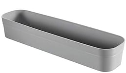 CURVER Casier de Rangement Infinity L - 30,5 x 7,7 x 5,1 cm - Recyclé - Gris Clair
