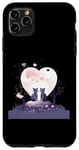 Coque pour iPhone 11 Pro Max Couple de chats Saint Valentin Idée Creative Inspiration Graphique
