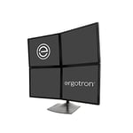 Ergotron DS100 Quad-Monitor Desk Stand - Stand for quad flat panel - aluminium, steel - black - screen size: up to 24"