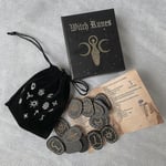 Trärunor Stenset Häxrunor Set 14 st Graverade Runesymboler För Spådom