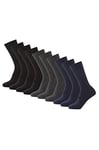 Antonio Rossi (5/10/20-Pack) Plain Unisex Socks | Comfortable Charcoal & Black Socks for Men & Women | Cotton Socks Suitable for Work & Casual Wear | Breathable, Stain Resistant, Smart Dress Sock