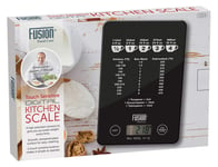Fusion Digital Kitchen Scale - 11lb Digital Multifunction Meat Food Scale for Baking Kitchen Cooking, Streamlined Design with Integral LED Display That can weigh up to 5kg/11lbs