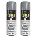 2X Light Grey Gloss Spray Paint Aerosol Auto Car Lacquer Wood Metal 400ml