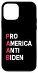 Coque pour iPhone 12 mini Pro-America Anti-Biden 2024 Drapeau Américain USA