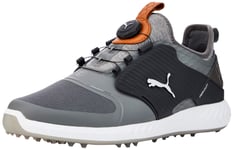 Puma Men's Ignite PWRADAPT Caged DISC Golf Shoes, Grey (Quiet Shade-Bronze Black 03), 7 UK 40.5 EU