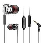 Metal Heavy Bass HiFi Earphone 3.5mm Wired In-Ear Earphones with Mic for Samsung