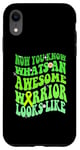 Coque pour iPhone XR Mental Health Warrior Retro Groovy Green Ribbon For Women