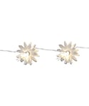 Fibre Flower lyslenke 135 cm, LED (x10), for batteri, med timer, Hvit