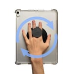G-Hold® - Comfort holder works with all tablets, tablet cases, e-Readers, iPads, with low profile VELCRO® Brand Fastener material - ergonomic, rotating, folds flat and adjustable (Black)