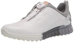 ECCO S- Three BOA, Chaussure de Golf Femme, White Silver Grey, 36 EU