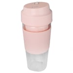 (Pink)Electric Juicer Cup 300ML 1200mAh Battery USB Charging Handheld New