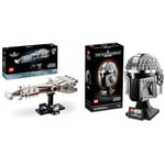 LEGO Star Wars Tantive IV Set, Collectible 25th Anniversary Starship Model Kit & 75328 Star Wars The Mandalorian Helmet Buildable Model Kit, Display Collectible Decoration Set for Adults, Men