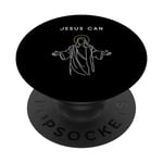 Jesus Can Halo Illustration - Minimalist Christian PopSockets Swappable PopGrip
