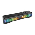 LogiLink Mobile soundbar with party light, 2-in-1 gaming sound system, connection via Bluetooth V5.0 or 3.5 mm stereo jack