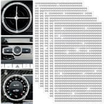 10 stycken med 8500 st Bling-dekaler för bil, DIY-dekorationer för bil, självhäftande bilklistermärken, glitter, strass, Cr