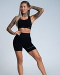 Gym Glamour Biker Shorts Deep Black - L