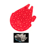 Greewo Falcon Ship Shape Push Popping Bubble Sensory Fidget Toy,Stress Reliever Silicone Stress Reliever Toy (Red)