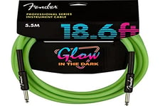 Fender Glow in the Dark Cable Instrument Cable 5.5 m Green