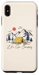 Coque pour iPhone XS Max Let's Go Camping Randonnée Camper Rétro Montagne et Arbres