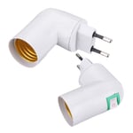 Eu Plug Led Light Male Socket To Adapter/converter Off Pp E27