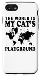 iPhone SE (2020) / 7 / 8 The World Is My Cats Background - Funny Cat Lover Case