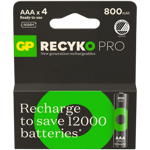 GP Batteries - ReCyko Professional NiMH AAA Rechargeable Batteries, 85AAAHCB-2WB4, 4-Pack