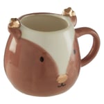 Rudy Reindeer Shaped Novelty Mug Ceramic Coffee Hot Drinking Brown Cup 500ml