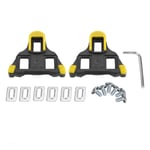 DAUERHAFT Sturdy Road Bike Pedal Cleats Portable Anti-Skid Bike Accessory 1 Pair Universal for Outdoor activities(yellow)