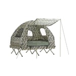 Rootz 4-i-1 campingtältset med markis - Pop-up-tält - Campsäng - Campingsäng - Slitstark Oxford-nylon - Vattentålig - Enkel transport - 193 cm x 175 c