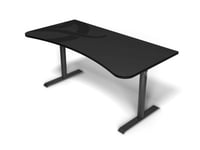Arozzi Arena Gaming Desk Gunmetal Dark Grey, höjdjusterbart, heltäckande musmatta